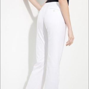 Piazza Sempione Violet Stretch Sateen White Pants